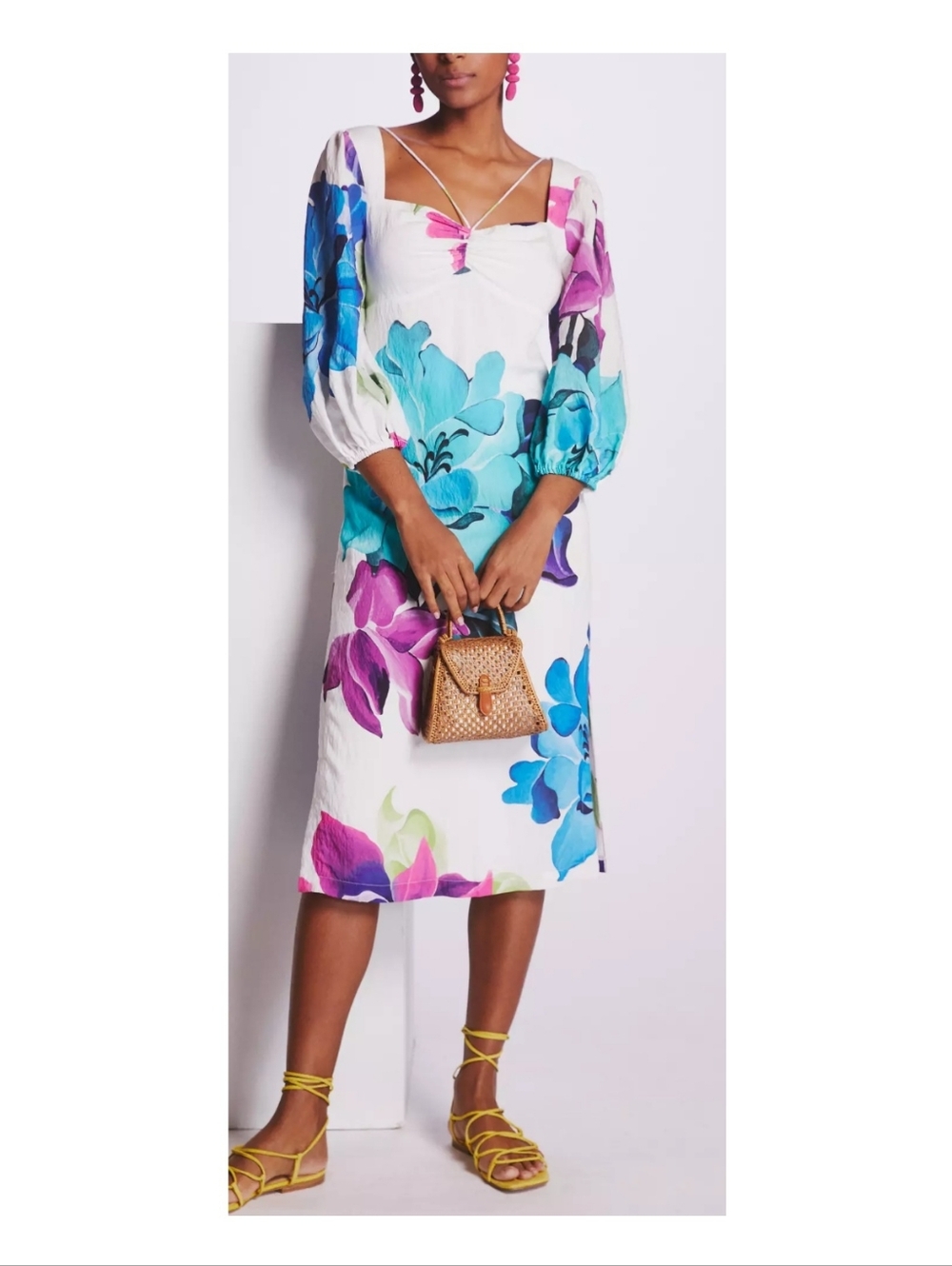 NWT Anthropologie Maeve Printed Midi Dress